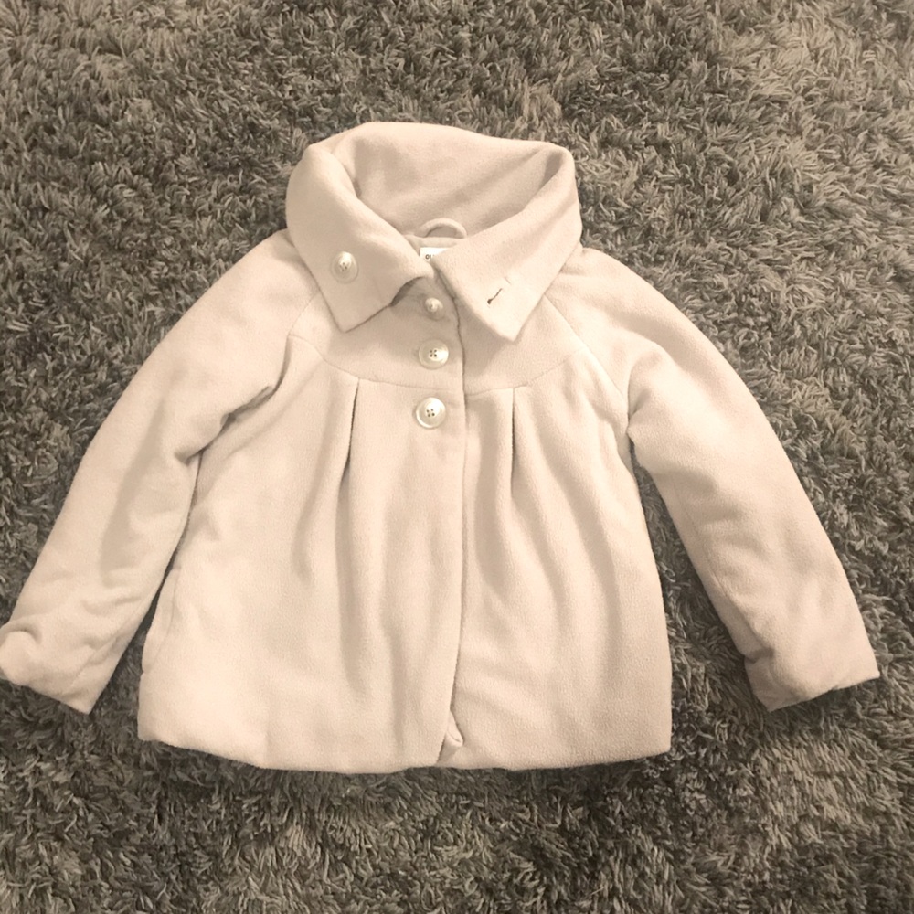 Girls size 5T Light gray Pea Coat